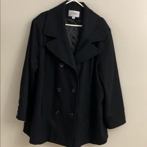 Women’s plus size black coat